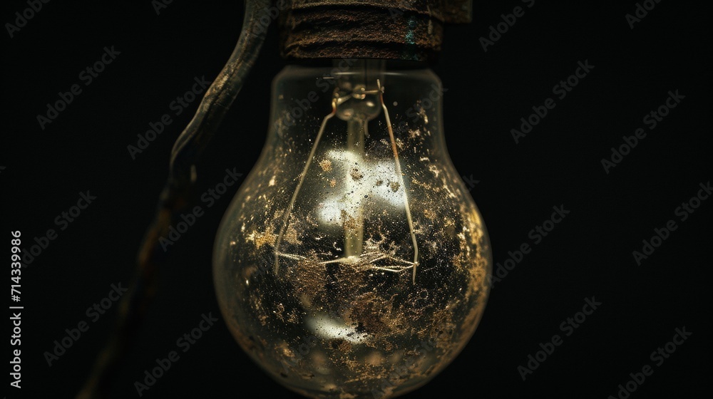 Hanging Light Bulb Fixture, Illuminating Ceiling Space in Modern Interior Hanging Light Bulb Fixture, Illuminating Ceiling Space in Modern Interior