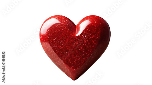 Red heart with a shape defined (PNG)