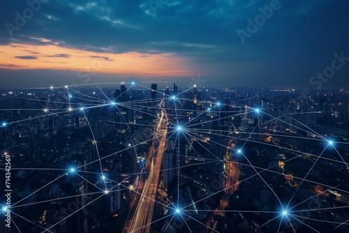 Twilight smart city with digital network