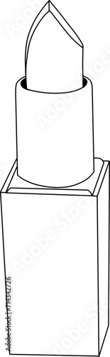 Drawing of lipstick without top cap