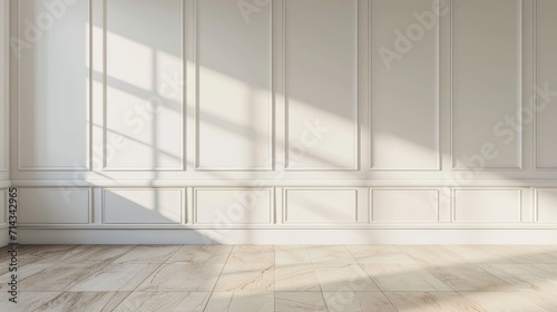 Spacious Empty Room With Wooden Floor and White Walls