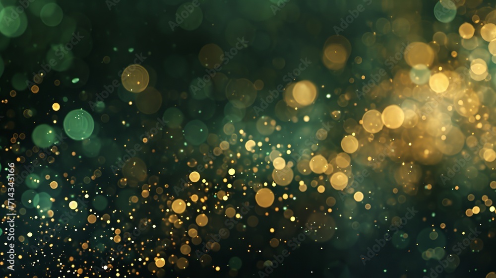 Green gold glittery background