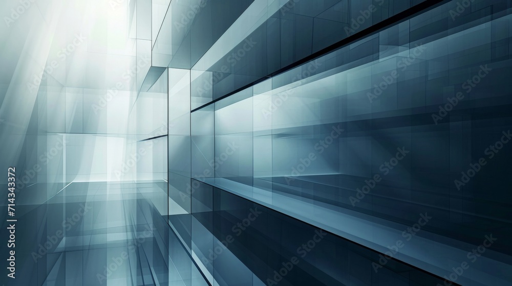 Abstract Photo, Building With Light Streaming Through Windows Abstract Photo, Building With Light Streaming Through Windows