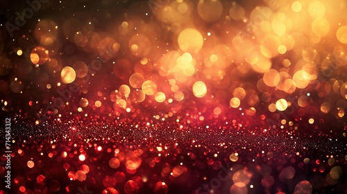 Red gold glittery background