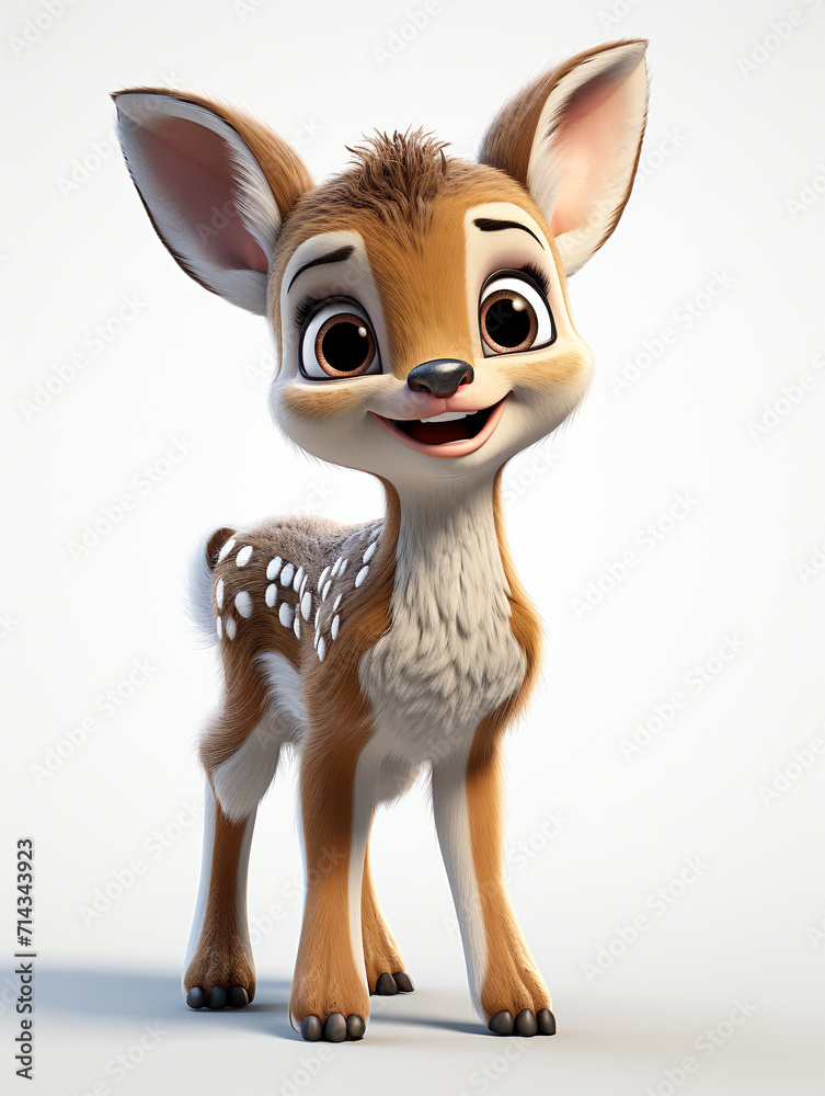 happy cute funny perfect beautiful playful joyful adorable pretty animated reindeer fawn stag, nature animated, wildlife zoo animals antlers cornucopias.