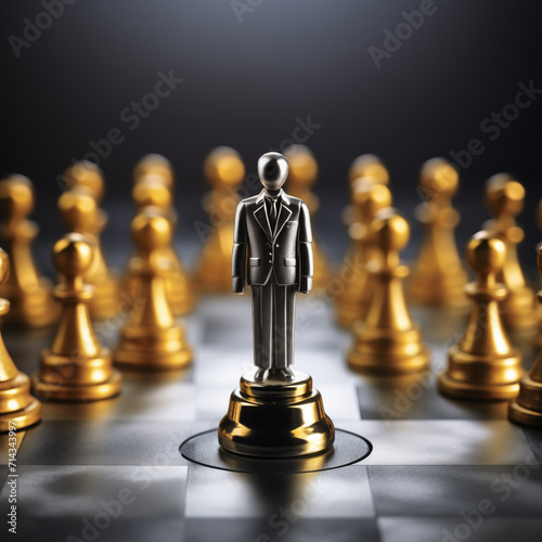 chess pieces on the chessboard