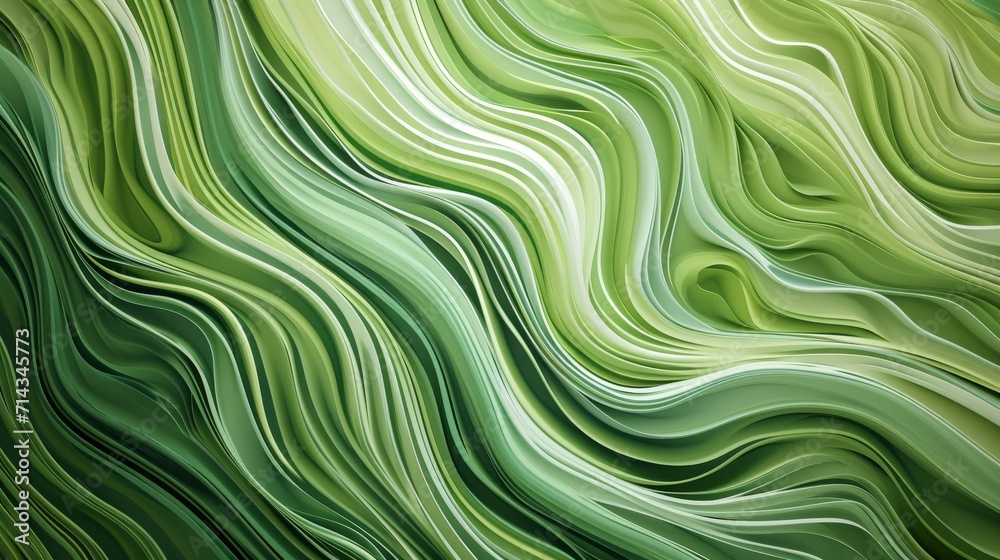 Green Abstract Background With Wavy Lines Green Abstract Background With Wavy Lines