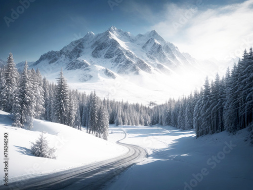 Road to snowy mountains © Svitlana