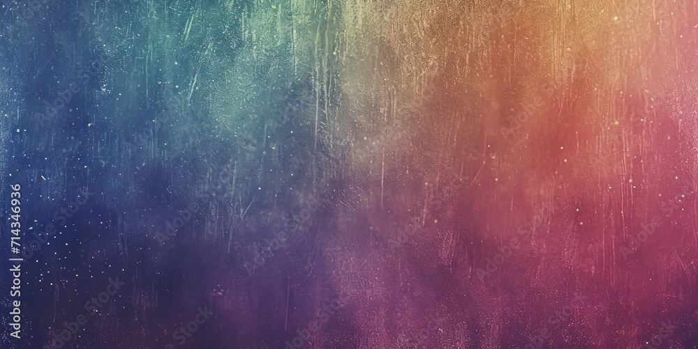 Fototapeta premium Abstract textured background with vertical streaks in a blue to pink gradient and sparkling particles.