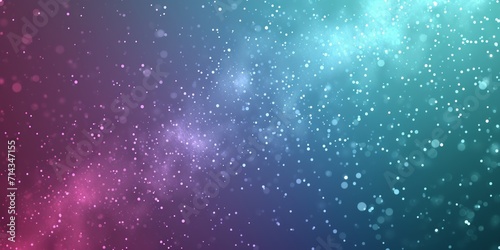 A magical bokeh effect over a purple to teal gradient, resembling a starry night sky. © Enigma