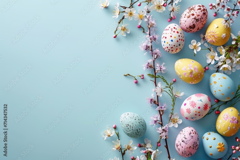 Creative Easter decoration background.