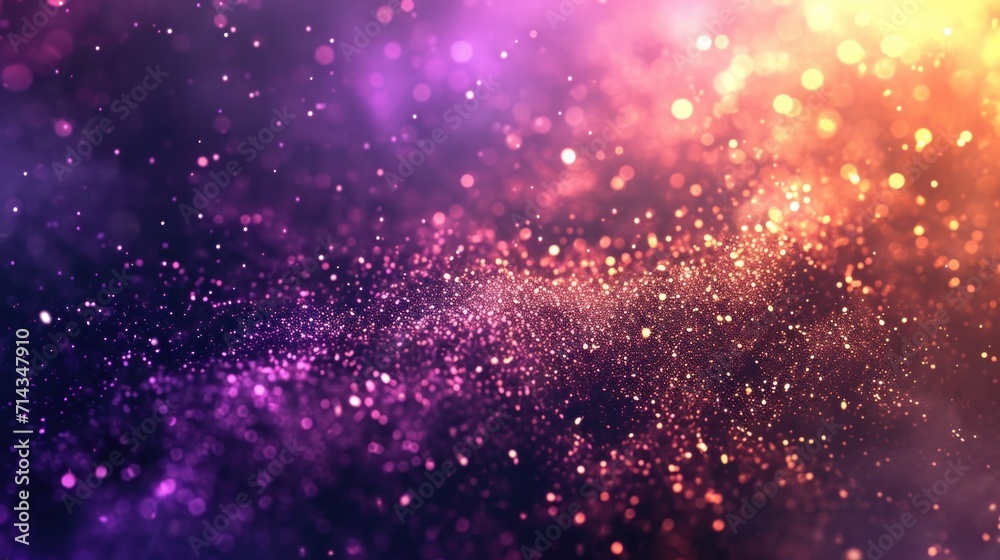 A radiant abstract background with glowing fiber optic lights in a dynamic flow of blue, purple, and pink hues, banner
