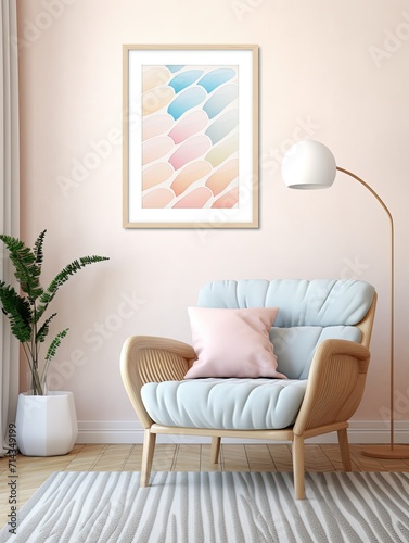 Pastel Beachside Vibes Vintage Art Print - Coastal Calm Collection