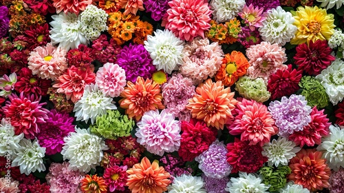 Colorful flower wall background © Aline