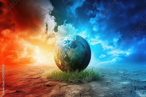 Global warming concept background for earth day.