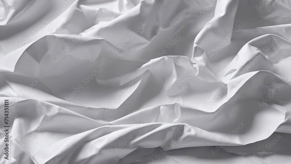 Obraz premium Crumpled white paperboard