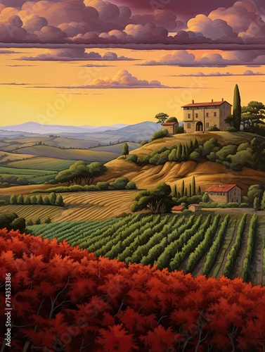 Timeless Tuscan Landscape Portraits: Rolling Hills of Tuscany Wall Art