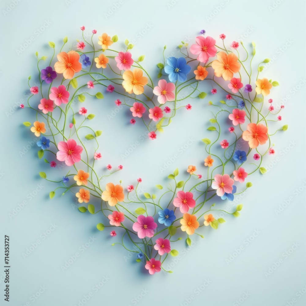 heart made of flowers heart made of flowers