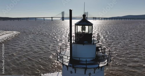 Tarrytown Light, AKA Kingsland Point Light and Sleepy Hollow Light, Village of Sleepy Hollow, NY, Winter video of the historic Lighthouse located on the Hudson River.   01-17-2024 photo