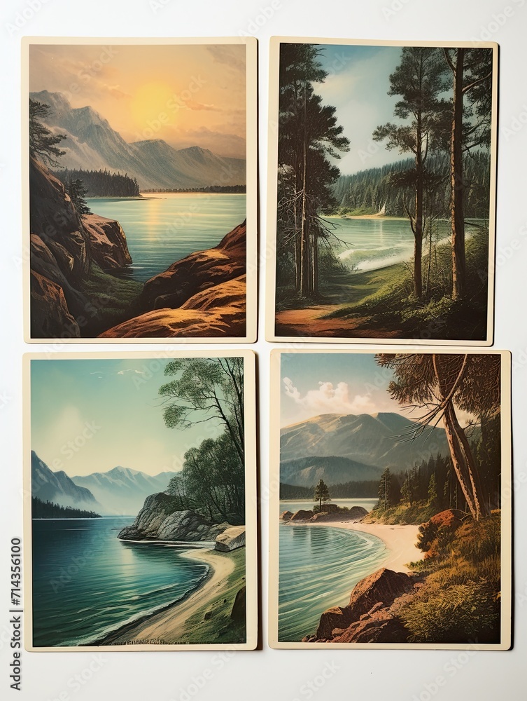Vintage Coastal Postcards: Classic Landscape Chronicles