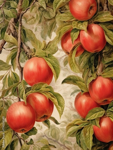 Vintage Orchard Paint Techniques: Captivating Orchard Craft for Timeless Wall Art Print