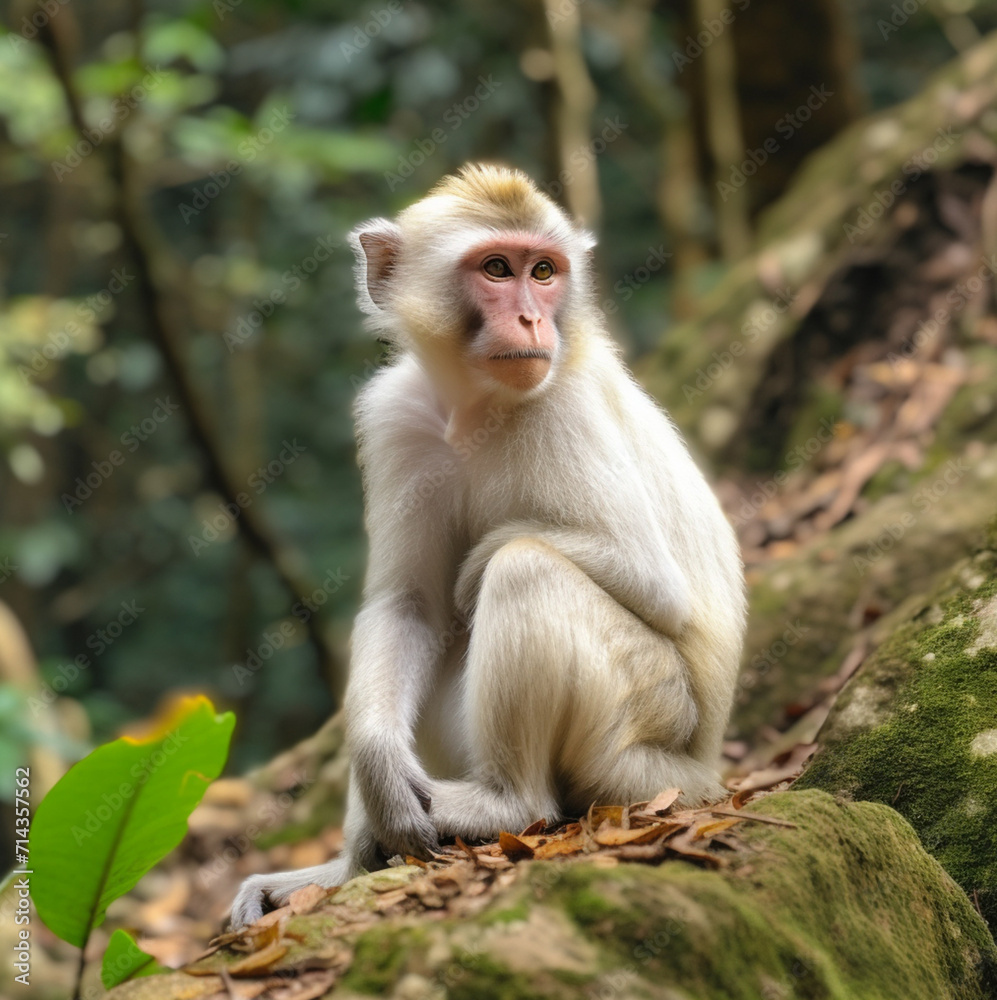 portrait of a macaque