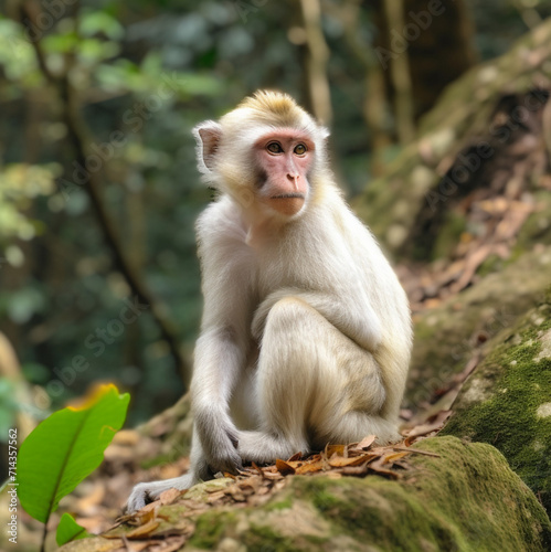 portrait of a macaque