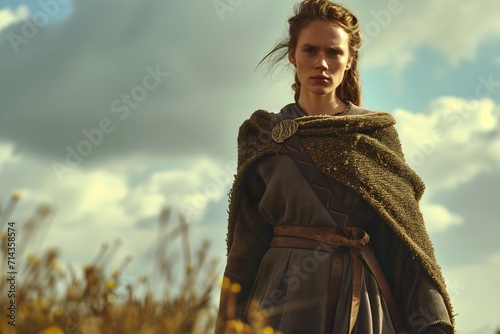 Anglo-Saxon Grace: Portrait of a Woman in Historical Attire