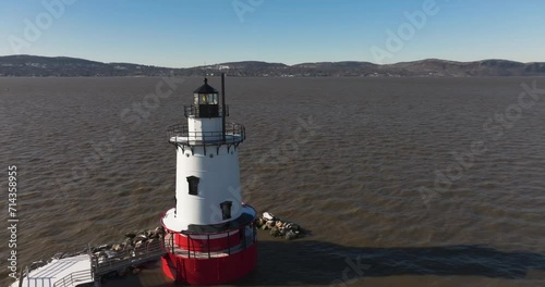 Tarrytown Light, AKA Kingsland Point Light and Sleepy Hollow Light, Village of Sleepy Hollow, NY, Winter video of the historic Lighthouse located on the Hudson River.   01-17-2024 photo