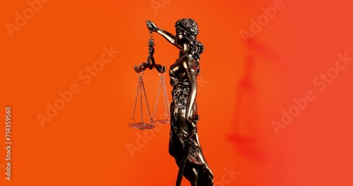 Bronze Statue Of Lady Justice photo