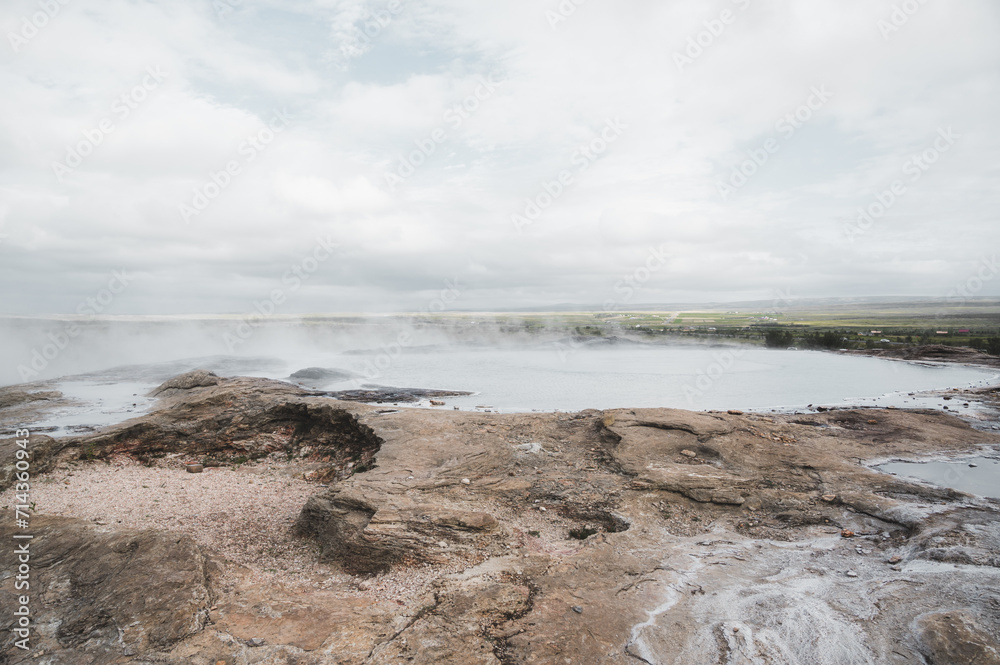 Geyser in Iceland. NAture and travel destinations Geyser in Iceland. NAture and travel destinations