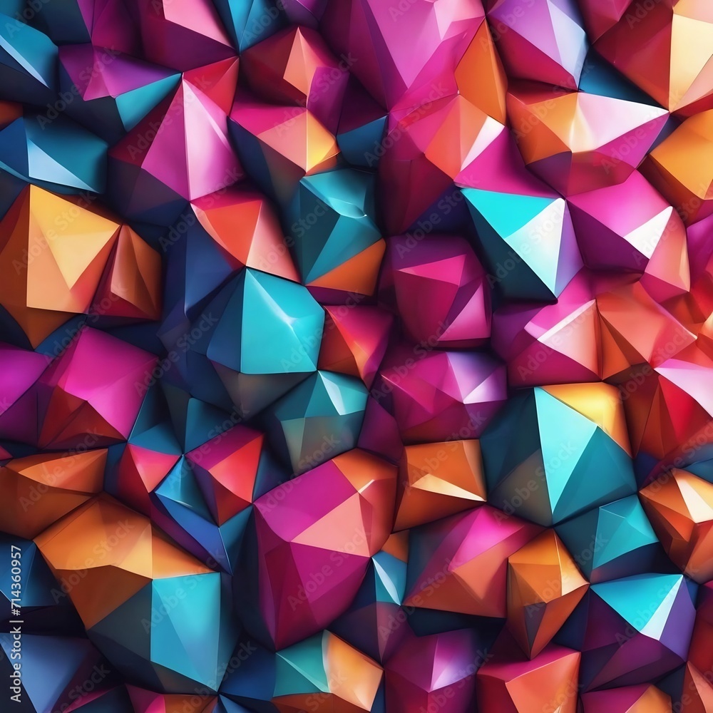Fototapeta premium Abstract background with low poly design