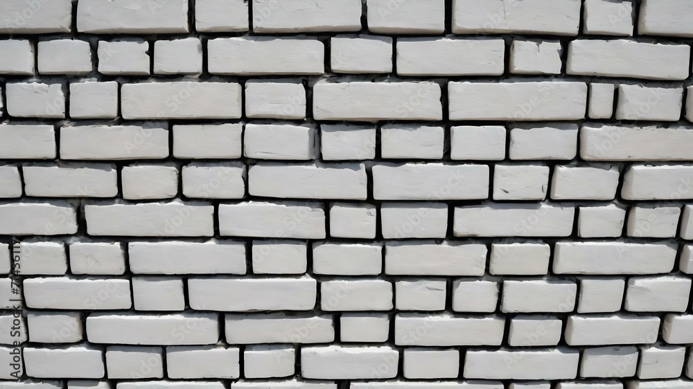 Obraz premium White bricks wall texture