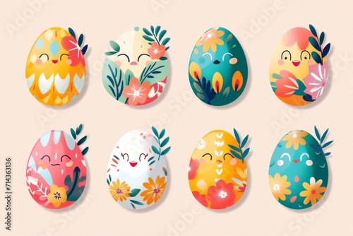 A vibrant collection of intricately designed easter eggs, crafted with artistic skill and adorned with handmade ornaments, creating a visual feast for the holiday season
