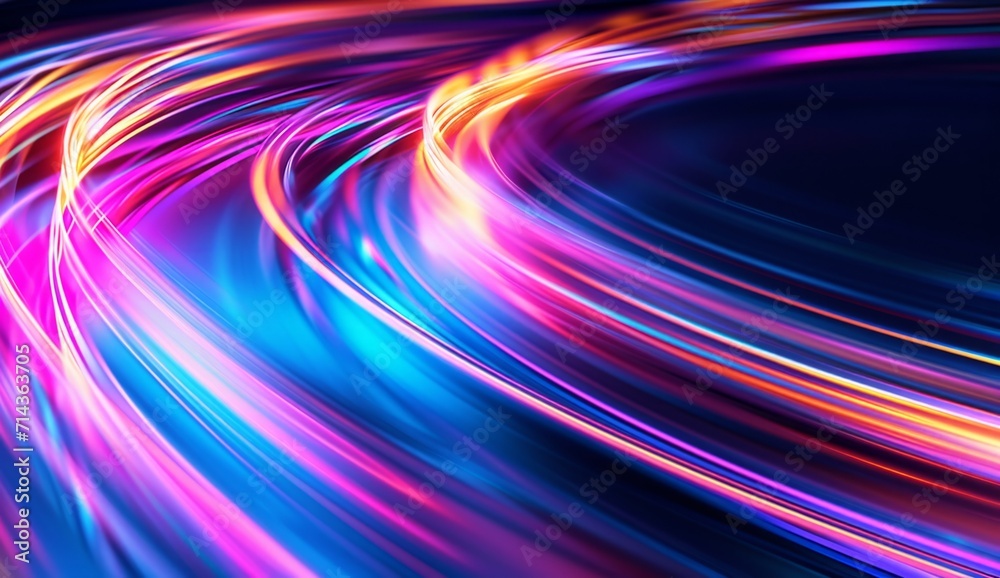 an abstract colorful background with curves of light in the style of dark purple and light blue Generative AI an abstract colorful background with curves of light in the style of dark purple and light blue Generative AI