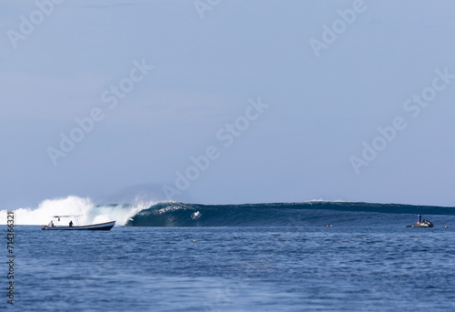 surfing the waves of Fiji