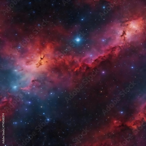 3d abstract space sky with stars and nebula