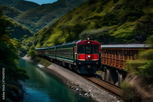 train in the mountains