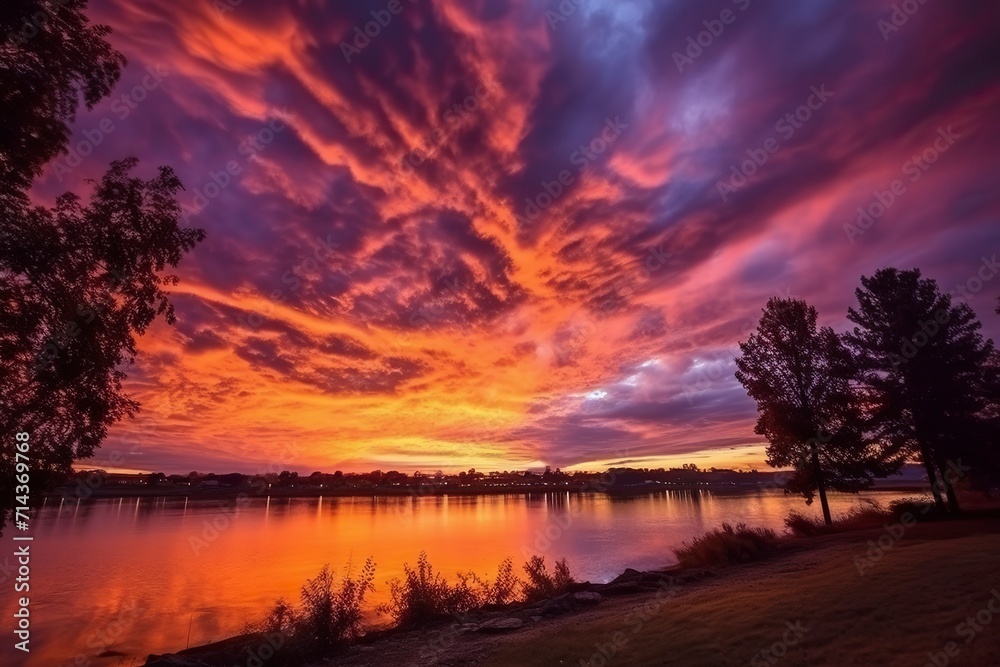 Fototapeta premium A stunning sunset or sunrise