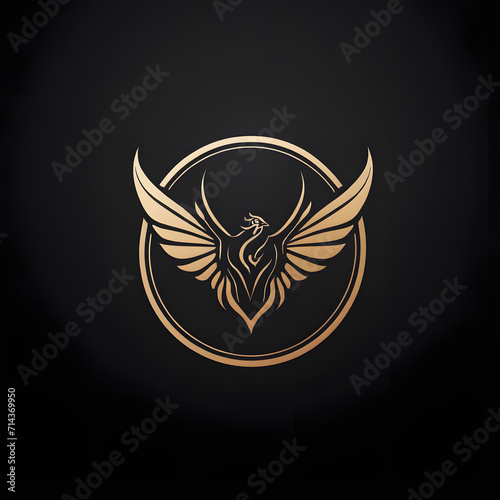 A majestic bird takes flight in the form of an elegant emblem, its symbolic crest evoking feelings of freedom and strength in this stunning logo design