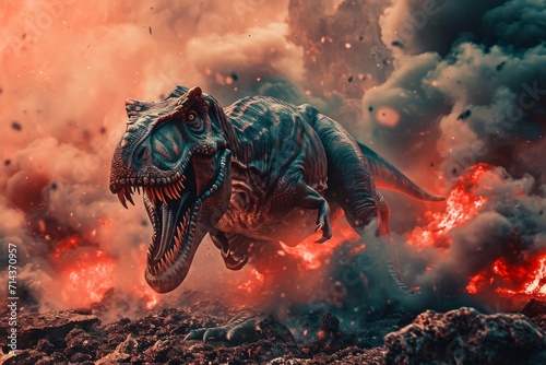 Embark on an adrenaline-fueled journey as a fire-breathing dinosaur navigates through treacherous lava fields in this thrilling pc action-adventure game photo