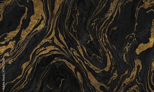 wall marbled texture black gold color background © Rizaldy