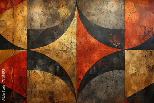 Art Deco Inspired Wallpaper, Elegant Geometric Wallpaper Design, Gold Accents