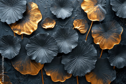 Art Deco Inspired Wallpaper, Elegant Geometric Wallpaper Design, Gold Accents