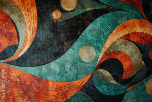 Art Deco Inspired Wallpaper, Elegant Geometric Wallpaper Design, Gold Accents