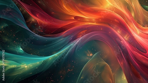 Abstract digital art thrive wave background