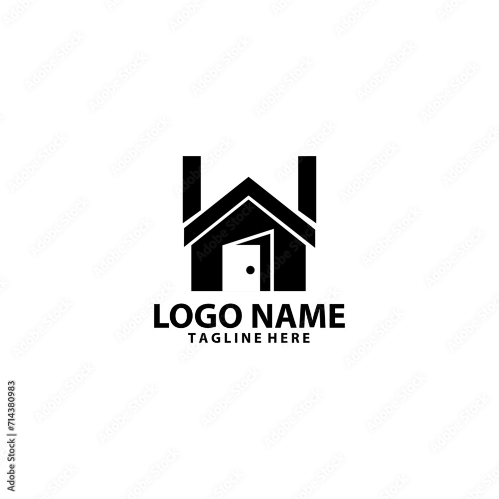initial W home simple logo design vector initial W home simple logo design vector