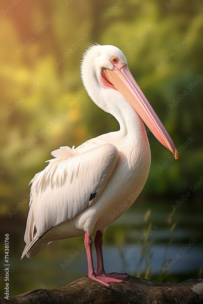 Great White Pelican in nature , Pelecanus onocrotalus Great White Pelican in nature , Pelecanus onocrotalus