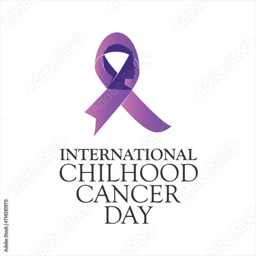International Child Cancer day is observed every year on February 15, to raise awareness, and to express support for children and adolescents with cancer Vector illustration