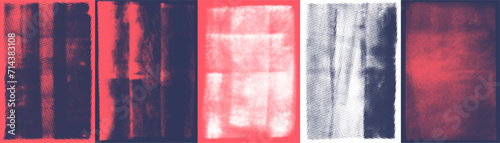 Dots halftone colorful grunge texture posters. Abstract dotted vector backgrounds.